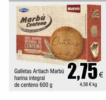FROIZ Galletas artiach marbú harina integral de centeno oferta