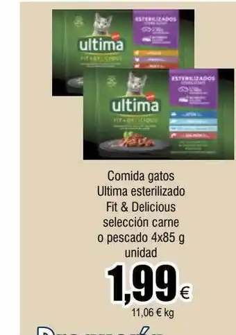FROIZ Comida gatos ultima esterillizado fit & delicious selección carne o pescado oferta