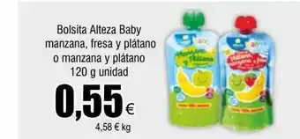 FROIZ Bolsita alteza baby manzana, fresa y plátano o manzana y plátano oferta