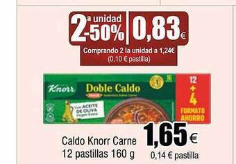 FROIZ Caldo knorr carne 12 pastillas oferta