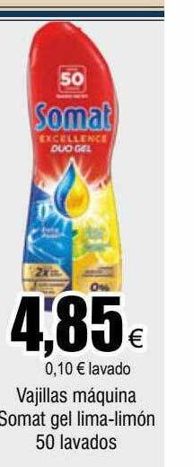 FROIZ Vajillas máquina somat gel lima-limón 50 lavados oferta