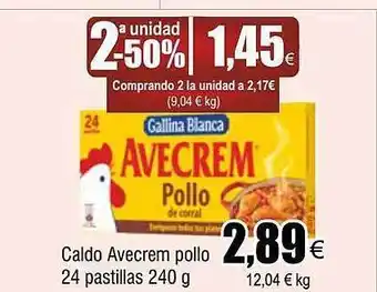FROIZ Caldo avecrem pollo 24 pastillas oferta