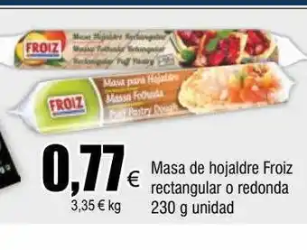 FROIZ Masa de hojaldre froiz rectangular o redonda unidad oferta