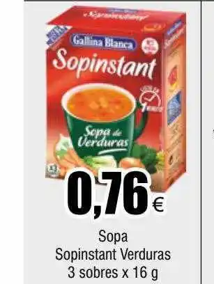 FROIZ Sopinstant verduras 3 sobres oferta