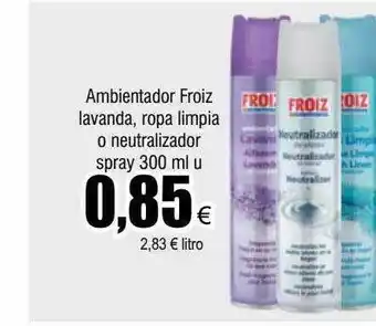 FROIZ Ambientador froiz lavanda, ropa limpia o neutralizador spray oferta
