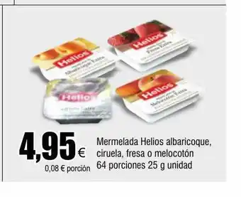 FROIZ Mermelada helios albaricoque, ciruela, fresa o melocotón 64 porciones oferta