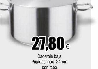 FROIZ Cacerola baja pujadas inox. 24cm con tapa oferta