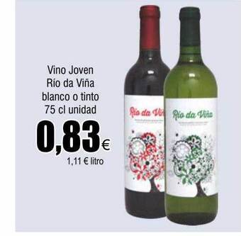 FROIZ Vino joven río da viña blanco o tinto oferta