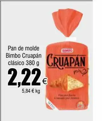 FROIZ Pan de molde bimbo cruapán clásico oferta