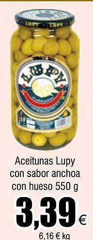 FROIZ Aceitunas lupy con sabor anchoa con hueso oferta