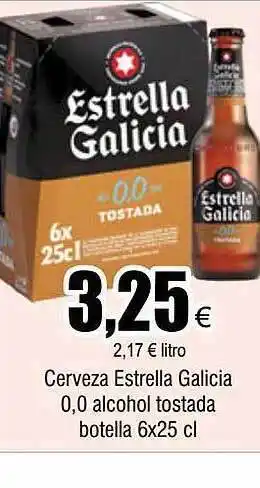 FROIZ Cerveza estrella galicia 0.0 alcohol tostada oferta