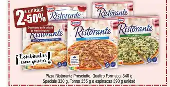 FROIZ Pizza ristorante prosciutto, quattro formaggi 340 g speciale 330 g, tonno 355 g o espinacas 390 g oferta