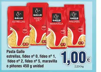 FROIZ Pasta gallo estrellas fideo n°0 fideo n°1 fideo n°2 fideo n°5 maravilla o piñones oferta