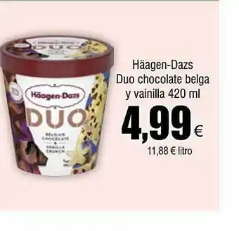 FROIZ Häagen-dazs duo chocolate belga y vainilla 420 ml oferta