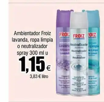 FROIZ Ambientador froiz lavanda ropa limpia o neutralizador oferta