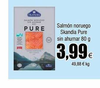 FROIZ Salmón noruego skandia pure sin ahumar 80 g oferta