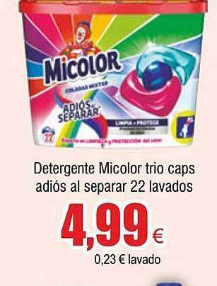 FROIZ Detergente micolor trio caps adiós al separar oferta