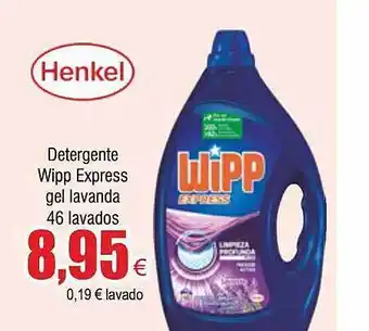FROIZ Detergente wipp express gel lavanda oferta