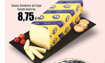 FROIZ Queso sombrero de copa gouda barra kg oferta