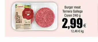 FROIZ Burger meat ternera gallega coren oferta