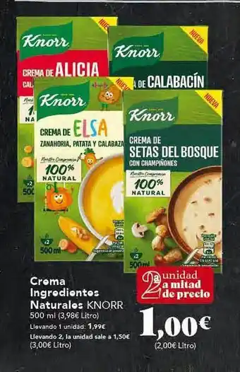 Gadis Crema ingredientes naturales knorr oferta