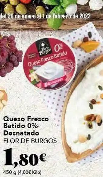 Gadis Queso fresco batido 0% desnatado flor de burgos oferta