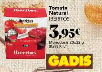 Gadis Tomate natural iberitos oferta
