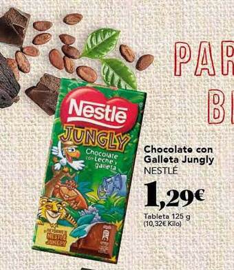 Gadis Chocolate con galleta jungly nestlé oferta
