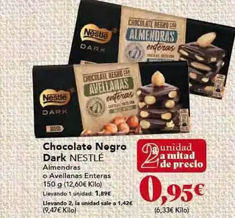Gadis Chocolate negro dark nestlé oferta