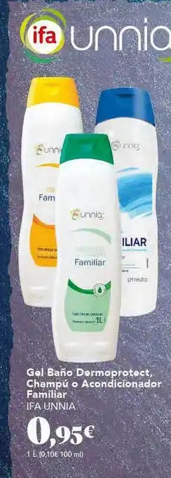 Gadis Gel baño dermoprotect, champú o acondicionador familiar ifa unnia oferta