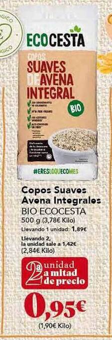 Gadis Copos suaves avena integrales bio ecocesta oferta