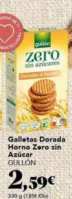 Gadis Galletas dorada horno zero sin azúcar gullón oferta