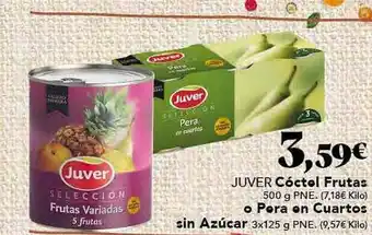 Gadis Juver cóctel frutas o pera en cuartos oferta