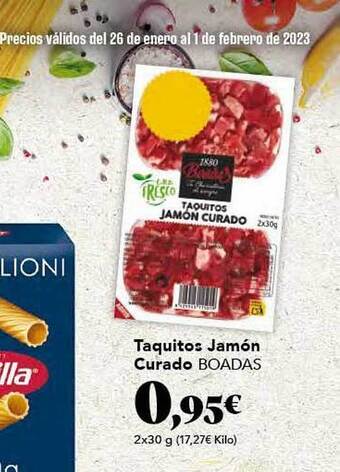 Gadis Taquitos jamón curado boadas oferta
