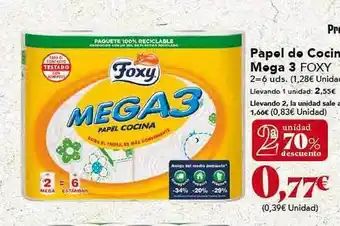 Gadis 2a unidad 70% descuento papel de cocina mega 3 foxy oferta