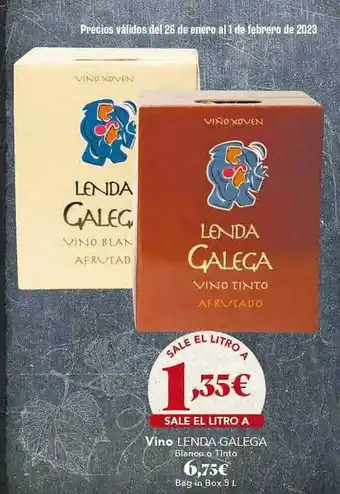 Gadis Vino lenda galega oferta