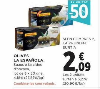 Hipercor 2a unitat -50% olives la española oferta