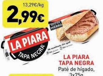 Hiperber La piara tapa negra paté de higado oferta