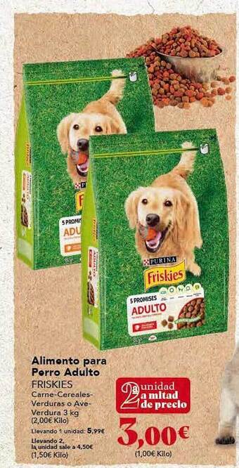 Gadis Alimento para perro adulto friskies oferta