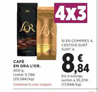 Hipercor Cafè en gra l'or oferta