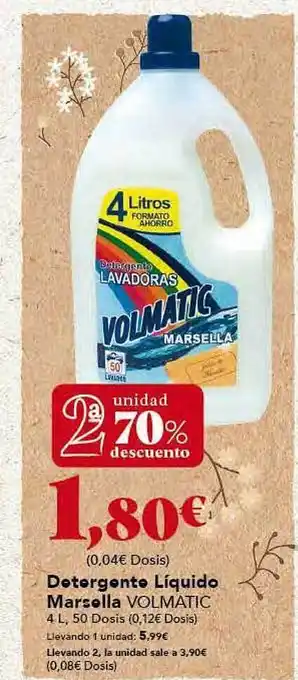 Gadis 2a unidad 70% descuento detergente líquido marsella volmatic oferta