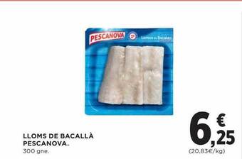 Hipercor Lloms de bacallà pescanova oferta