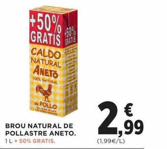 Hipercor Brou natural de pollastre aneto oferta