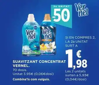 Hipercor 2a unitat -50% suavitzant concentrat vernel oferta