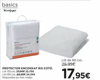 Hipercor Protector enconxat ris cotó basics oferta