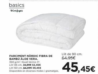 Hipercor Farciment nòrdic fibra de bambú àloe vera oferta