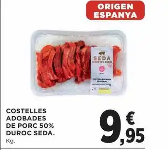 Hipercor Costelles adobades de porc 50% duroc seda oferta