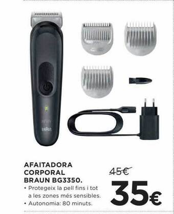 Hipercor Afaitadora corporal braun bg3350 oferta