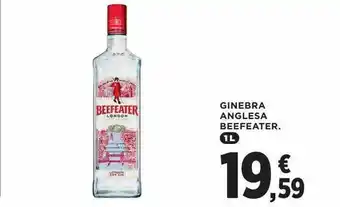 Hipercor Ginebra anglesa beefeater oferta