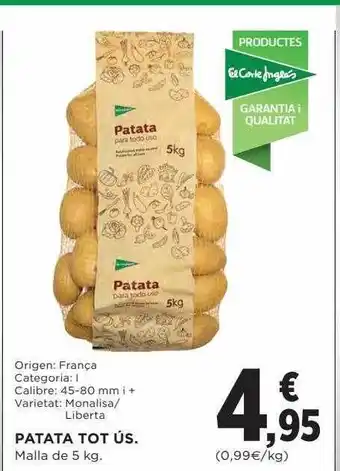 Hipercor Patata to ús oferta